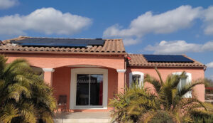 Installation surimposition - 8 panneaux solaires Sunpower p3 375 - micro onduleurs IQ 7A - 3 kWc - Clermont l'Hérault 34800 - Janvier 2022 - Installateur Libow