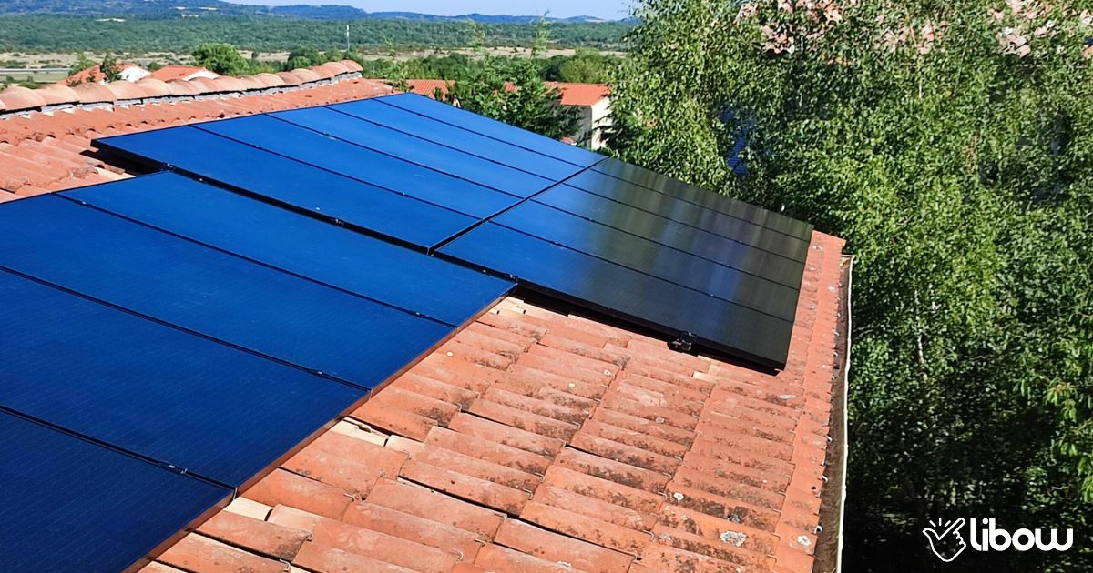 Installation en surimposition de panneaux solaires SolarEdge et Power Reducer de 6 kWc à l'Hospitalet du Larzac (34000), réalisée en juillet 2022.