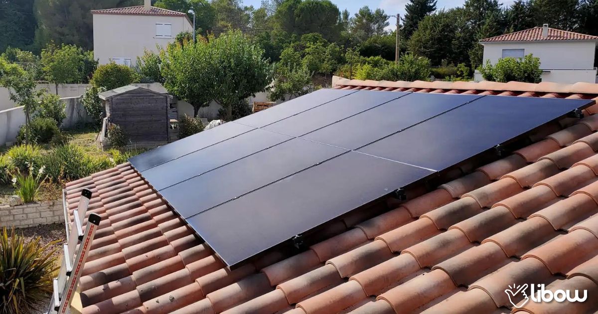 Alt text : Surimposition de panneaux solaires - 3 kWc - Juillet 2021 - Montarnaud 34570